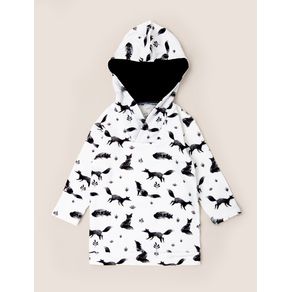 Blusa Alongada Fox Offwhite 18-24meses