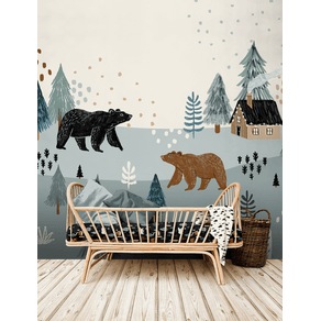 Painel-de-Parede-Adesivo-Noite-na-floresta-azul Painel-de-Parede-Adesivo-Noite-na-floresta-azul