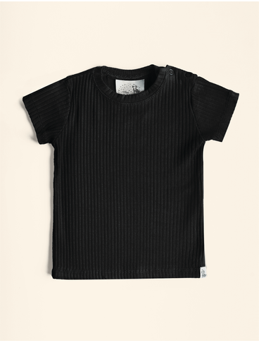 Camiseta-Malha-Canelada-The-Mini-Forest-Preta