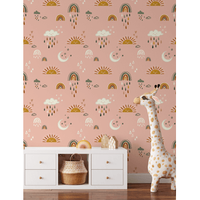 Papel-de-Parede-The-Mini-Forest-Rainbow-Rosa Papel-de-Parede-The-Mini-Forest-Rainbow-Rosa