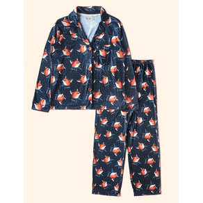 Pijama-Adulto-Botoes-The-Mini-Forest-Seu-Raposo-Marinho Pijama-Adulto-Botoes-The-Mini-Forest-Seu-Raposo-Marinho