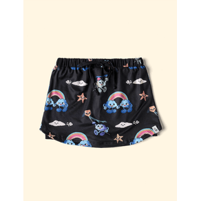 Short-saia-The-Mini-Forest-de-modelagem-evase-e-comprimento-curtinho-embarcando-com-a-criancada-em-um-sonho-muito-divertido. Short-saia-The-Mini-Forest-de-modelagem-evase-e-comprimento-curtinho-embarcando-com-a-criancada-em-um-sonho-muito-divertido.