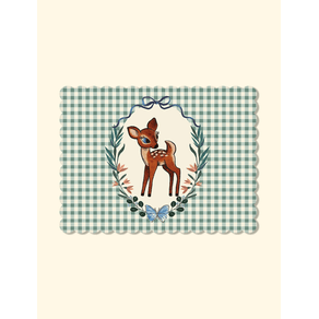 Lugar-Americano-The-Mini-Forest--Little-Bambi-Azul-com-a-estampa-do-veadinho-mais-fofo-do-nosso-circo. Lugar-Americano-The-Mini-Forest--Little-Bambi-Azul-com-a-estampa-do-veadinho-mais-fofo-do-nosso-circo.