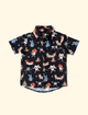 Camisa-Infantil-The-Mini-Forest-Dia-de-Circo-Preto-com-estampa-fofa-de-varis-bichinhos-fantasiados-para-o-espetaculo-do-circo.