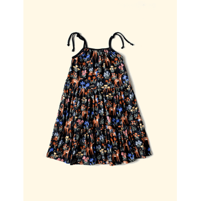 Vestido-Infantil-Camadas-Alca-The-Mini-Forest-Jardim-dos-Cervos-Preto-trazendo-a-estampa-dos-bambis-mais-fofos-da-floresta.