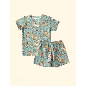Pijama-Infantil-de-Verao-The-Mini-Forest-Mini-Floresta-Azul-trazendo-os-bichinhos-escondidos-pela-nossa-florestinha.