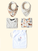 Kit-2-Macacoes-e-Babadores-de-Bebe-The-Mini-Forest-Fauna-Feliz-Baunilha-a-colecao-perfeita-para-os-primeiros-meses-dos-bebes.