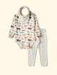 Kit-de-Bebe-Body-Calca-e-Babador-The-Mini-Forest-Fauna-Feliz-Baunilha-a-colecao-perfeita-para-os-primeiros-meses-dos-bebes.