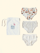 Kit-3-Calcinhas-Infantis-The-Mini-Forest-Fauna-Feliz-Baunilha-a-colecao-perfeita-para-os-primeiros-meses-dos-bebes.