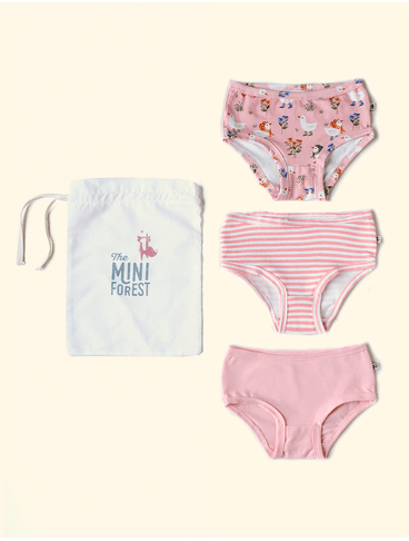 Kit-3-Calcinhas-Infantis-The-Mini-Forest-Quaqua-Rosa-a-colecao-perfeita-para-os-primeiros-meses-dos-bebes.