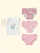 Kit-3-Calcinhas-Infantis-The-Mini-Forest-Quaqua-Rosa-a-colecao-perfeita-para-os-primeiros-meses-dos-bebes.