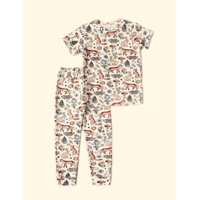 Pijama-Infantil-The-Mini-Forest-De-Noite-no-Bosque-Baunilha-com-a-estampa-de-bichinhos-do-nosso-Bosque-encantado.