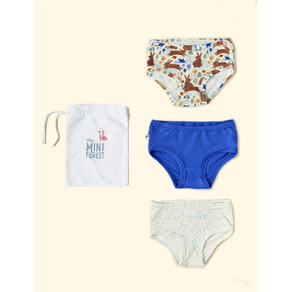 Kit-3-Calcinhas-Infantis-The-Mini-Forest-Chuva-de-Coelhos-Baunilha-com-estampa-infantil-dos-coelhinhos-que-as-criancas-amam.