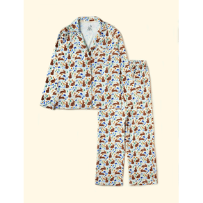 Pijama-Adulto-Manga-Longa-Botoes-The-Mini-Forest-Chuva-de-Coelhos-Baunilha-com-estampa-infantil-dos-coelhinhos-que-as-criancas-amam. Pijama-Adulto-Manga-Longa-Botoes-The-Mini-Forest-Chuva-de-Coelhos-Baunilha-com-estampa-infantil-dos-coelhinhos-que-as-criancas-amam.