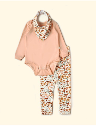 Kit-de-Bebe-Body-Calca-e-Babador-The-Mini-Forest-Mini-Jardim-Baunilha-roupa-infantil-floral-super-delicadinha.