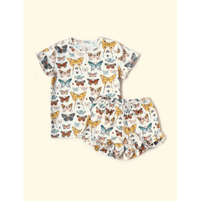 Pijama-Infantil-de-Verao-The-Mini-Forest-Borboletas-e-Joaninhas-Baunilha-as-roupas-infantis-com-estampas-unicase-ludicas.
