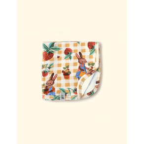 Paninho-de-Boca-de-Bebe-The-Mini-Forest-Colhe-Coelho-Baunilha-com-estampa-infantil-de-coelhinhos. Paninho-de-Boca-de-Bebe-The-Mini-Forest-Colhe-Coelho-Baunilha-com-estampa-infantil-de-coelhinhos.