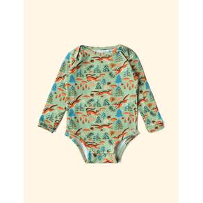 Body de Bebê Manga Longa Forest Verde 3-4anos