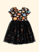 Vestido-Infantil-Tule-The-Mini-Forest-Mascaras-da-Fauna-Preto-o-vestido-estampado-perfeito-para-as-criancas.