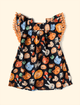 Vestido-Infantil-Manga-Dupla-The-Mini-Forest-Mascaras-da-Fauna-Preto-o-vestido-estampado-perfeito-para-as-criancas.