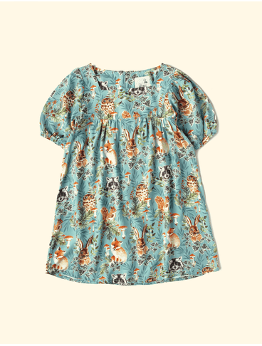 Vestido-Infantil-Manga-Bufante-The-Mini-Forest-Mini-Floresta-Azul-trazendo-os-bichinhos-escondidos-pela-nossa-florestinha.