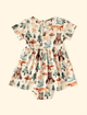Vestido-Body-de-Bebe-The-Mini-Forest-Trilha-dos-Sonhos-Baunilha-com-estampa-de-urso-e-raposas-na-floresta.