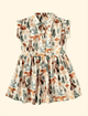 Vestido-Infantil-Botoes-The-Mini-Forest-Trilha-dos-Sonhos-Baunilha-com-estampa-de-urso-e-raposas-na-floresta.