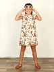Vestido-Infantil-de-Manguinha-The-Mini-Forest-Trilha-dos-Sonhos-Baunilha-com-estampa-de-urso-e-raposas-na-floresta.