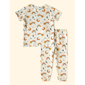 Pijama-Infantil-The-Mini-Forest-Vale-Encantado-Baunilha-roupinha-infantil-com-estampa-de-ceu.