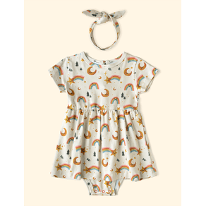 Vestido-Body-de-Bebe--The-Mini-Forest--Vale-Encantado-Baunilha-roupinha-infantil-com-estampa-de-ceu.