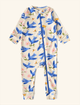Macacao-de-Bebe-The-Mini-Forest-Andorinha-Azul-Baunilha-com-estampa-infantil-de-passaros-voando.