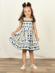 Vestido-Infantil-Alcinhas-The-Mini-Forest-Coelhos-de-Santorini-Azul-com-estampa-de-coelhos-inspirada-nas-cores-de-Santorini.
