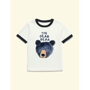 Camiseta-Infantil-The-Mini-Forest-Punho-The-Dear-Bear-Baunilha-a-t-shirt-infantil-mais-estilosa-e-confortavel.