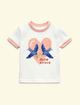 Camiseta-Infantil-The-Mini-Forest-Punho-Andorinhas-Baunilha-a-t-shirt-infantil-mais-estilosa-e-confortavel.
