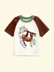 Camiseta-Infantil-Raglan-The-Mini-Forest--Que-Preguica--Baunilha-a-t-shirt-infantil-mais-estilosa-e-confortavel.
