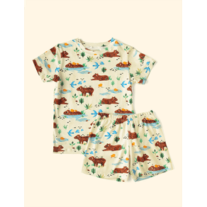 Pijama-Infantil-de-Verao-The-Mini-Forest-Amigos-a-Beira-D-agua-Baunilha-a-roupinha-de-bebe-com-estampa-de-capivaras. Pijama-Infantil-de-Verao-The-Mini-Forest-Amigos-a-Beira-D-agua-Baunilha-a-roupinha-de-bebe-com-estampa-de-capivaras.