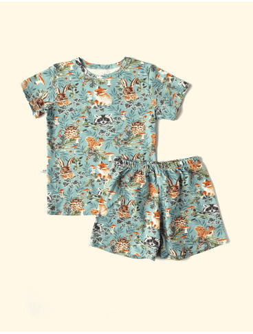 Pijama-Infantil-de-Verao-The-Mini-Forest-Mini-Floresta-Azul-trazendo-os-bichinhos-escondidos-pela-nossa-florestinha.